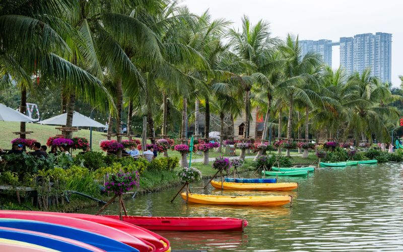 Ecopark trở thành điểm đến cuối tuần cho những người yêu thích không gian xanh