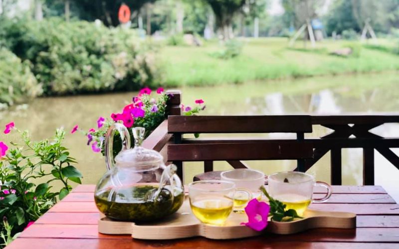 Ecopark có rất nhiều quán trà, cafe có view đẹp