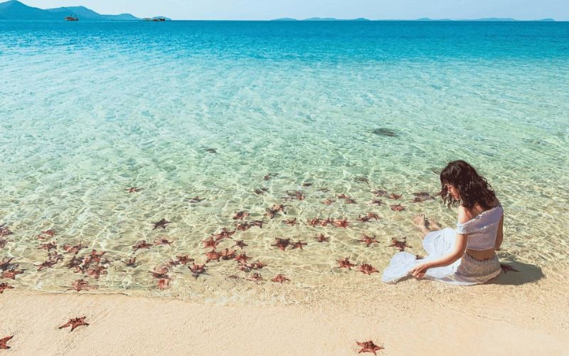 Bãi Sao là điểm dừng chân lý tưởng để tận hưởng không gian biển trong xanh