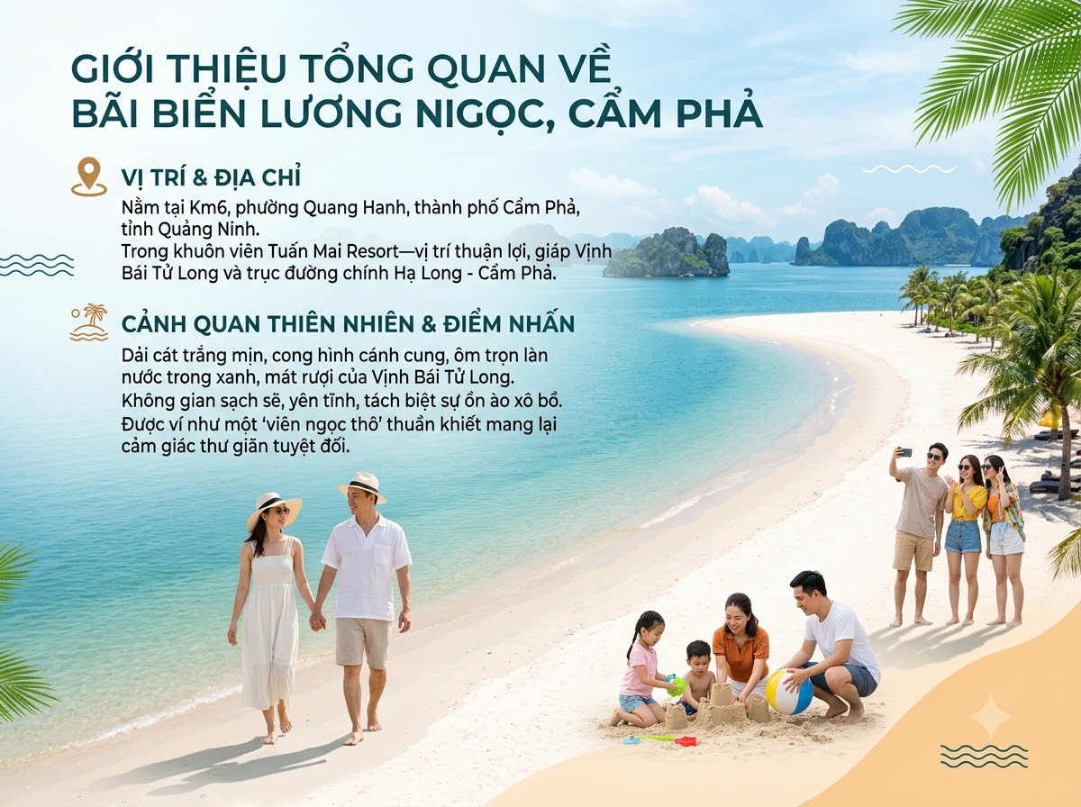 Giới thiệu chung về Bãi tắm Lương Ngọc Cẩm Phả