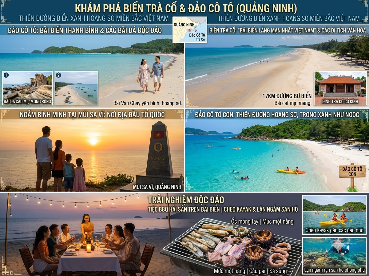 Biển Trà Cô & Đảo Cô Tô (Quảng Ninh) – Thiên đường biển xanh hoang sơ