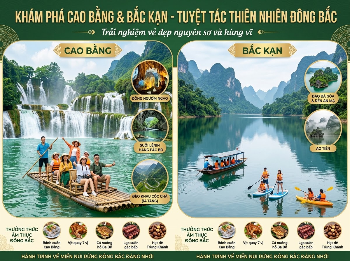 Cao Bằng & Bắc Kạn – Tuyệt tác thiên nhiên Đông Bắc - Top các địa điểm du lịch vùng núi cao Tây Bắc & Đông Bắc 