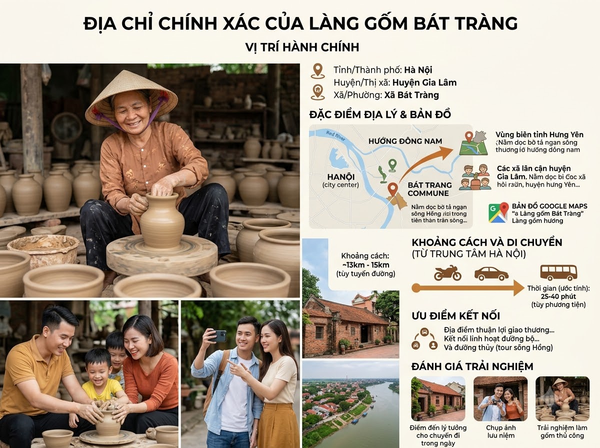 Địa chỉ làng gốm Bát Tràng chính xác ở đâu?