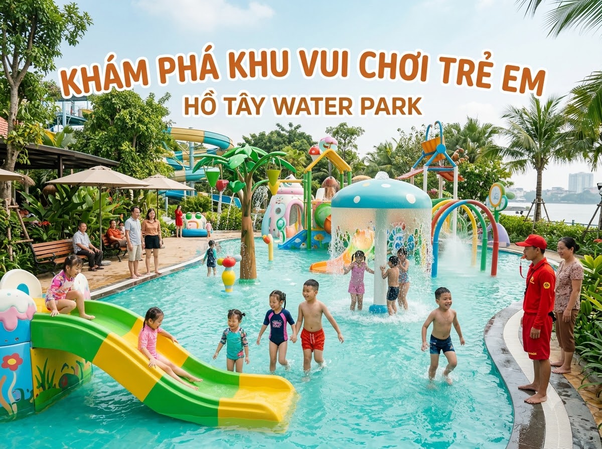 Khu vui chơi dành riêng cho trẻ em tại công viên Nước Hồ Tây
