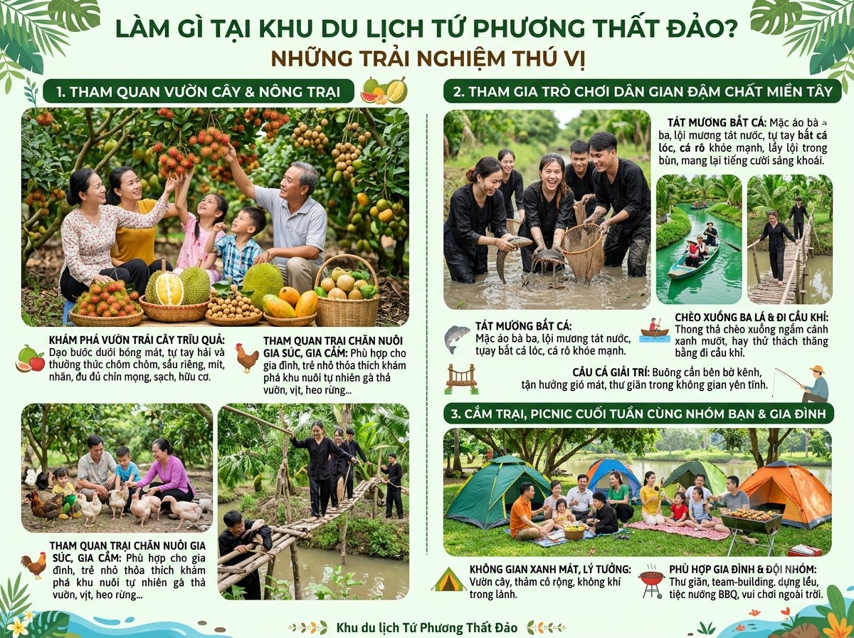 Khu du lịch Tứ Phương Thất Đảo có gì chơi? Các trải nghiệm hấp dẫn