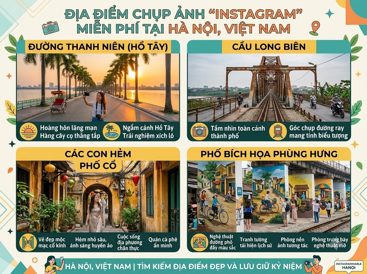 Điểm check-in chụp ảnh sống ảo miễn phí