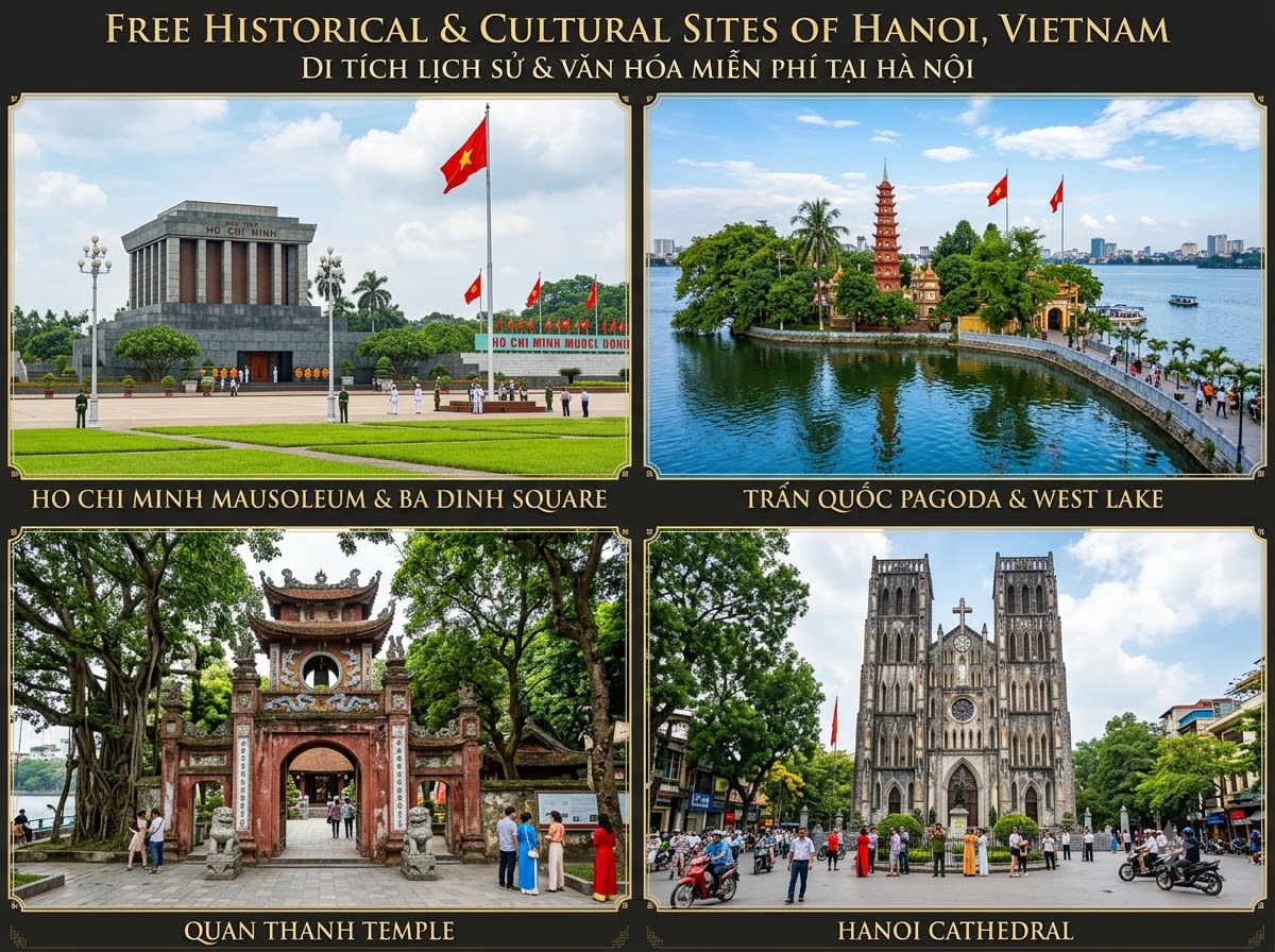 Các di tích lịch sử & văn hóa mở cửa miễn phí