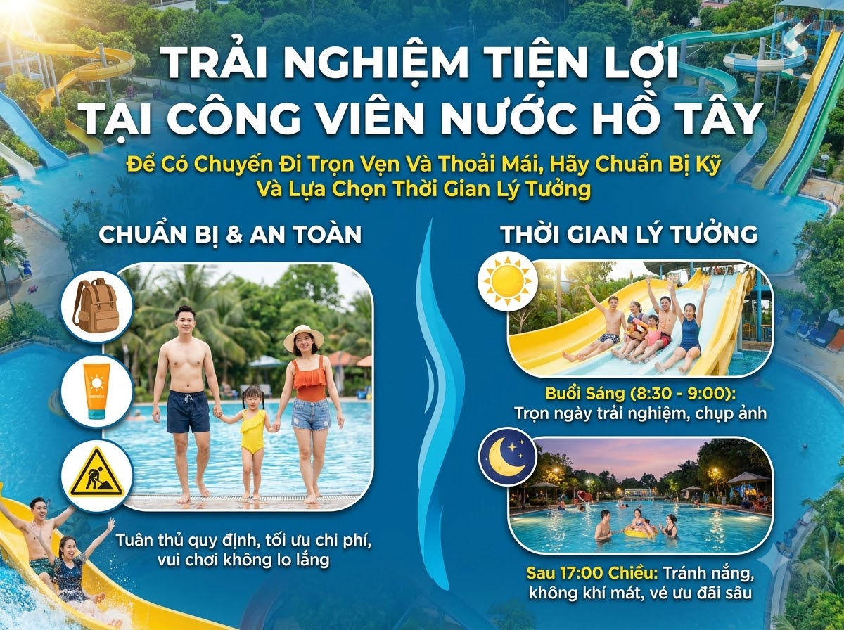 Thời điểm lý tưởng trong ngày để đến vui chơi