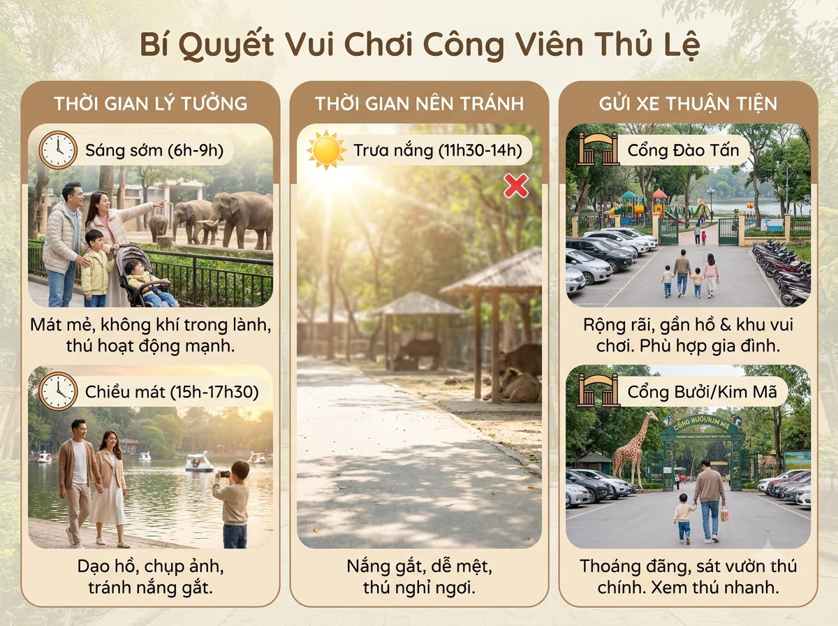 Kinh nghiệm khi tham quan công viên Thủ Lệ bạn nên biết